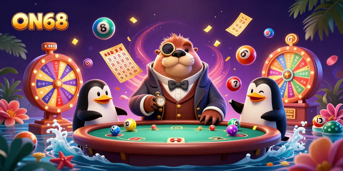 Experience the excitement of gaming with ON68 at a vibrant underwater poker table.