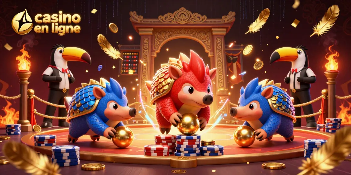 Jouer sur le casino en ligne avec une scène dynamique de pangolins et des éléments de jeu captivants.