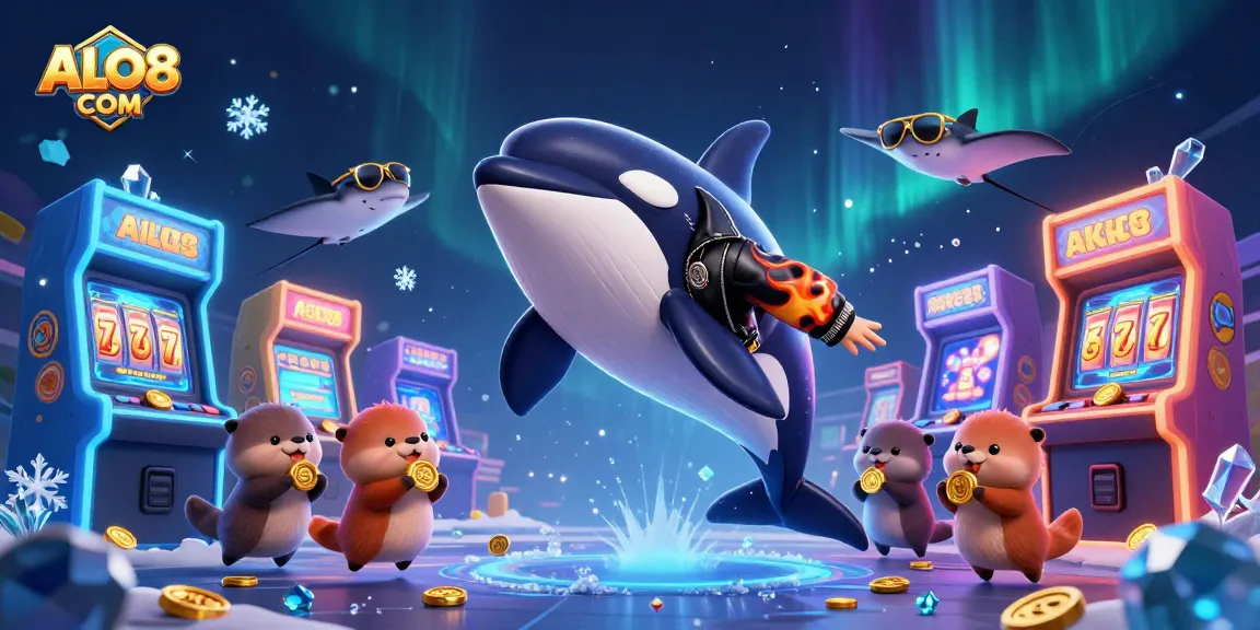 Engage with ALO8 COM through dynamic casino gaming featuring an orca, stingray, and sea otters.