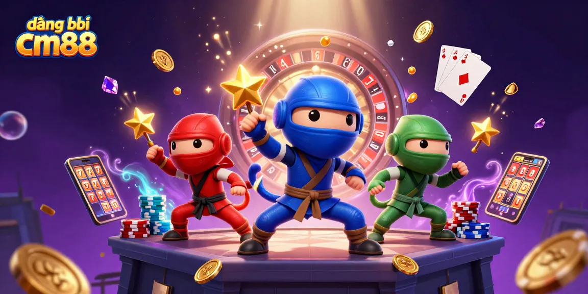 Engage with the exciting world of đăng ký cm88 through a vibrant 3D casino scene featuring dynamic characters and thrilling game elements.
