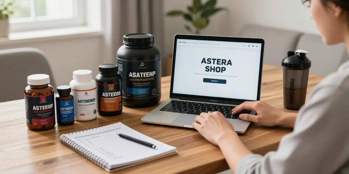 Shop for health products at Astera Shop in a cozy home setting featuring a modern e-commerce atmosphere.