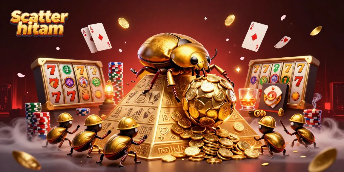 Engage in exciting gameplay with scatter hitam symbols and vibrant casino elements in this dynamic illustration.