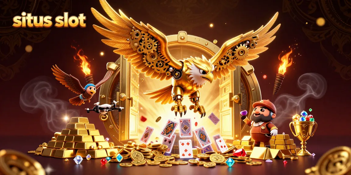 Menangkan jackpot di situs slot dengan simbol keberuntungan dan gemerlap harta karun.