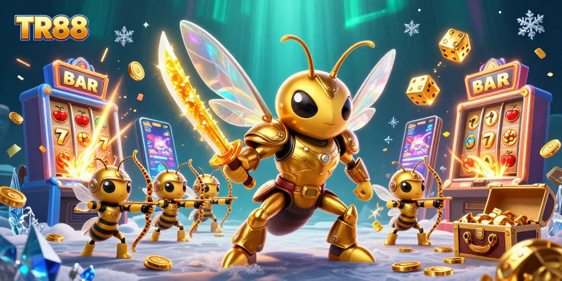 Experience the excitement of TR88 with vibrant 3D casino characters amidst a jackpot celebration.