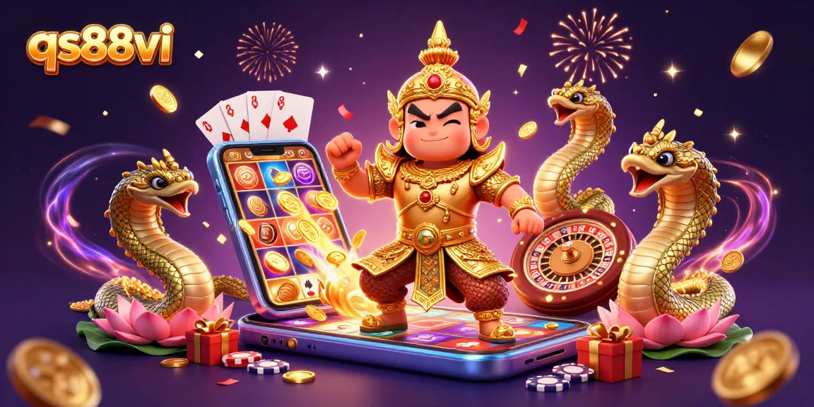 Play exciting games and win with qs88vi featuring colorful slot reels and magical elements
