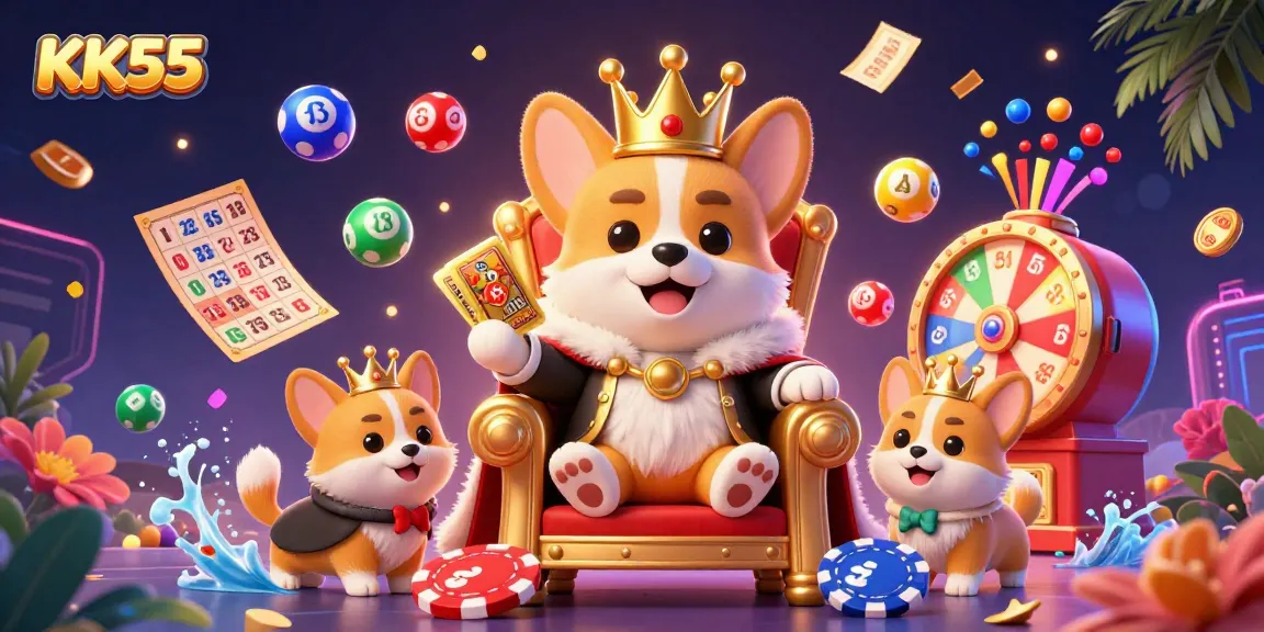 Experience the exciting world of KK55 casino with vibrant characters and dynamic gaming elements.