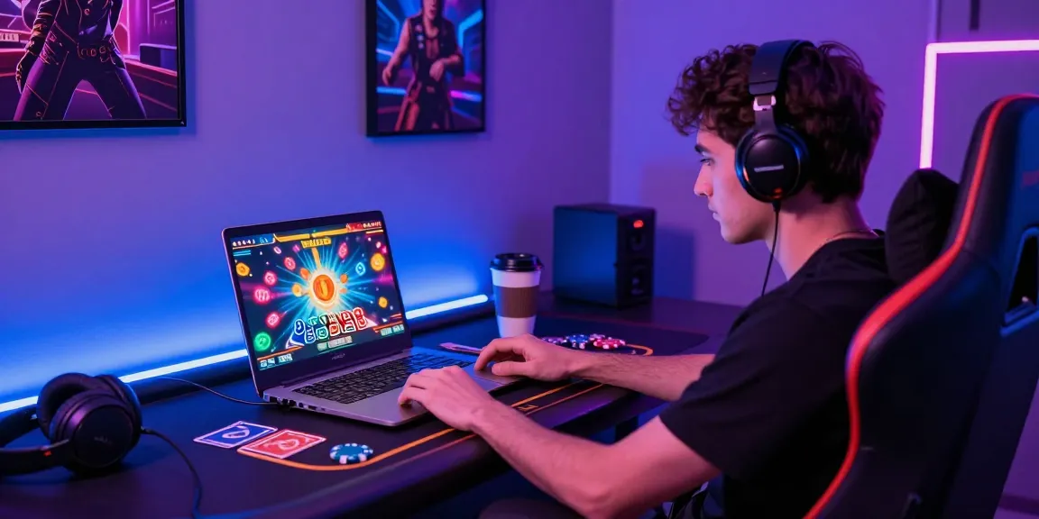 Engaging scene of a player at https://www.jackpotcity-paraguay.com/ enjoying live casino games with vibrant graphics.