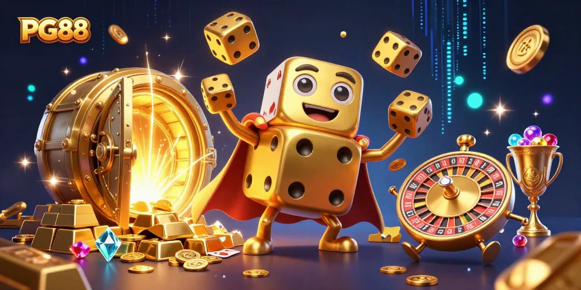 Win big at PG88 with golden jackpots and exciting casino visuals from the illustrated scene