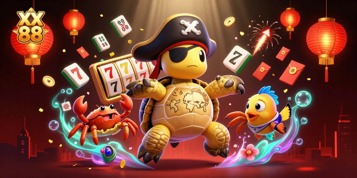 Experience thrilling slots at XX 88 while surrounded by treasure and excitement in this immersive casino scene.