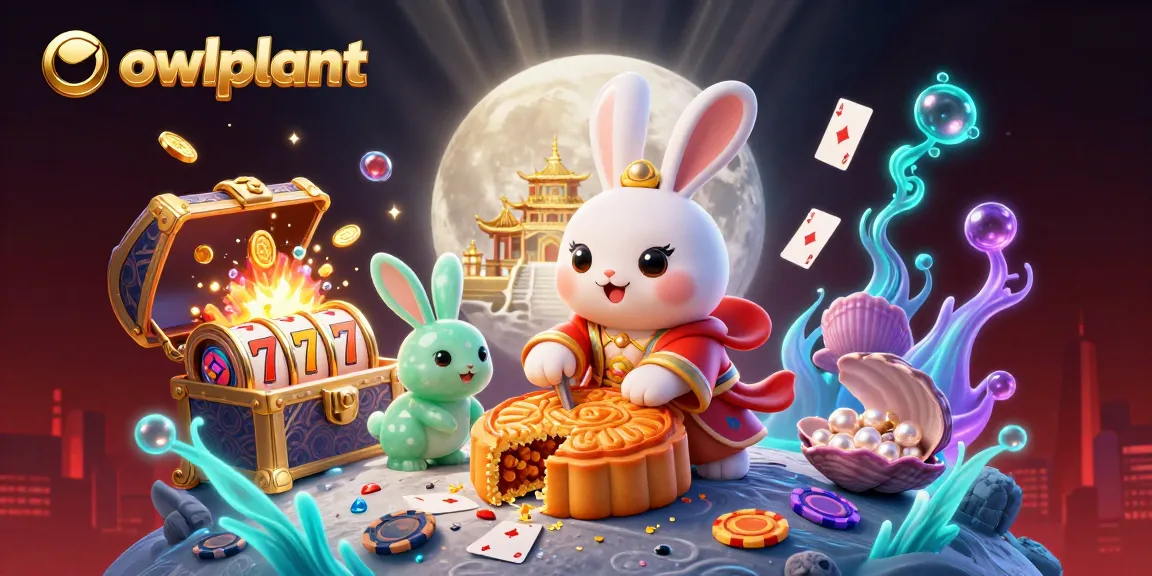 Engage with owlplant's exciting gaming world featuring a whimsical lunar scene.