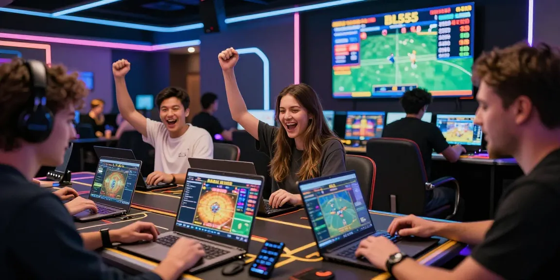 Players engaging in live online betting at https://bl555.solutions/, showcasing excitement and modern gaming technology in a vibrant virtual casino.