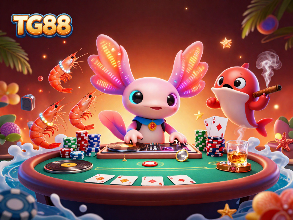 Join the fun at TG88 with vibrant casino action featuring dynamic gaming characters.