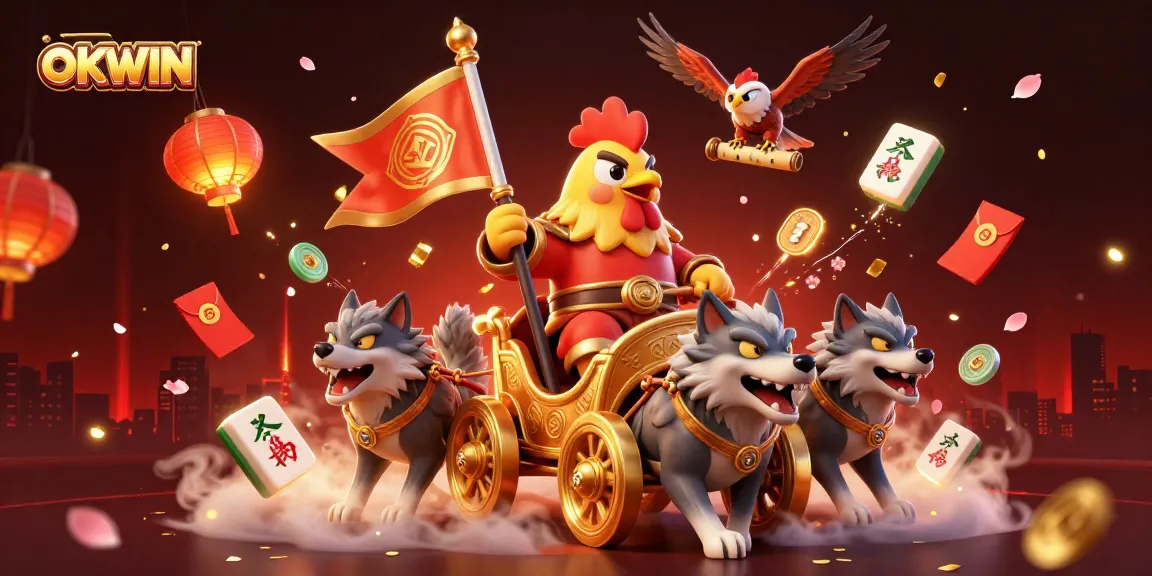 Experience thrilling moments with OKWIN's rooster warlord in a dynamic casino adventure.