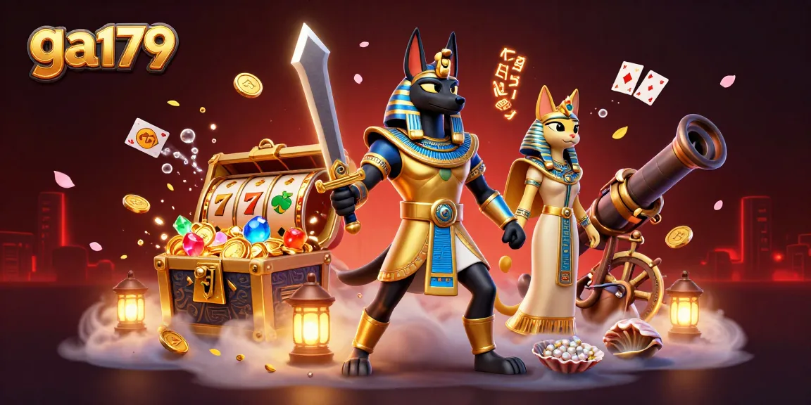 Win big with ga179 in a vibrant 3D illustration showcasing casino excitement.