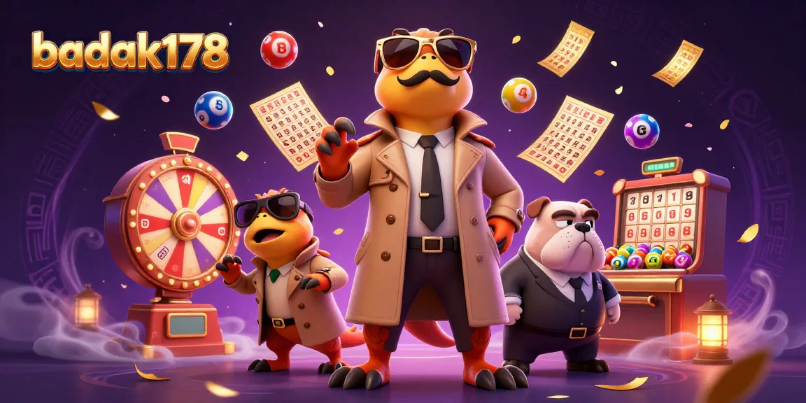 Experience thrilling gameplay with badak178 in a vibrant casino scene featuring unique characters.