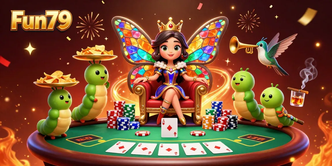 Experience epic adventures at Fun79 with vibrant casino scenes featuring fantastical characters and gaming elements.