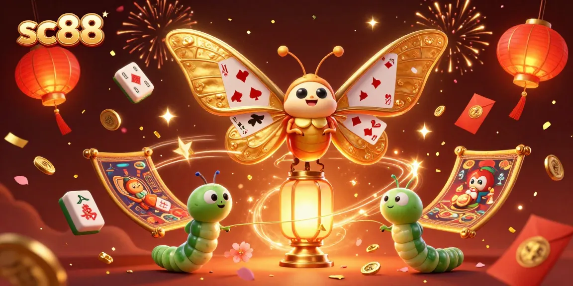 Experience the excitement of sc88 with bursting casino themes integrated into a vibrant illustration.