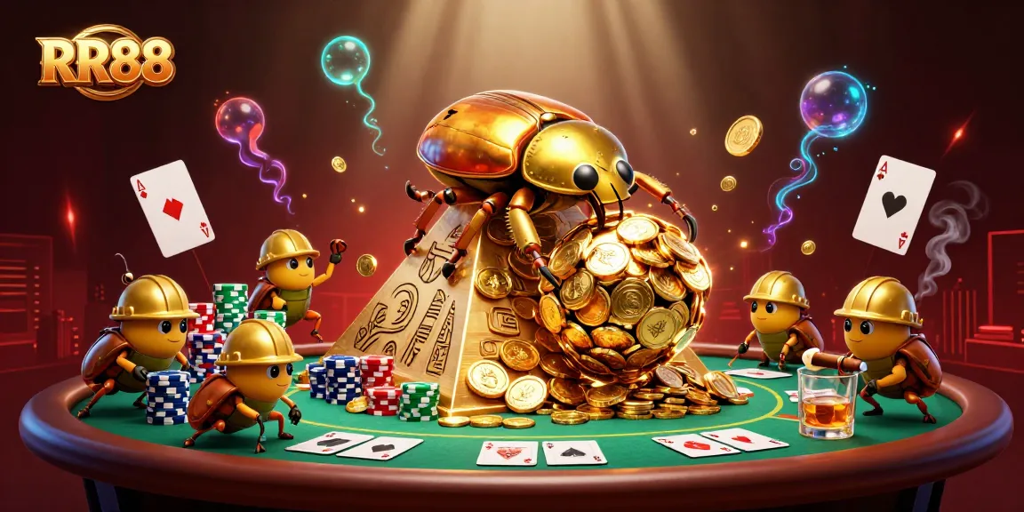 Experience thrilling casino action with RR88, featuring 3D characters and vibrant poker elements.