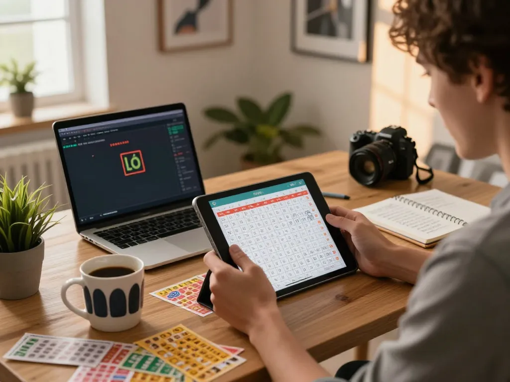 Exciting online lô đề online experience with a player checking bets at home.