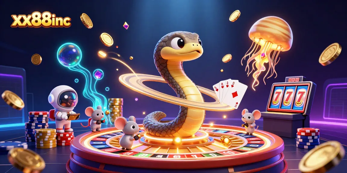Place bets on cosmic roulette with xx88inc in this vibrant 3D casino illustration.