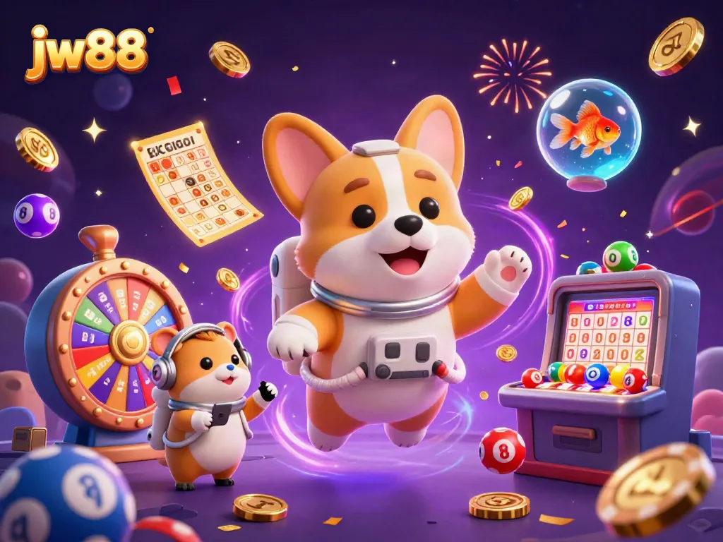 Join jw88 for an immersive casino experience with playful characters and vibrant game elements.