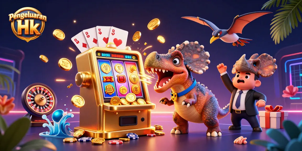 Engage with Pengeluaran Hk as a pachycephalosaurus triggers a jackpot, coins flying beautifully.