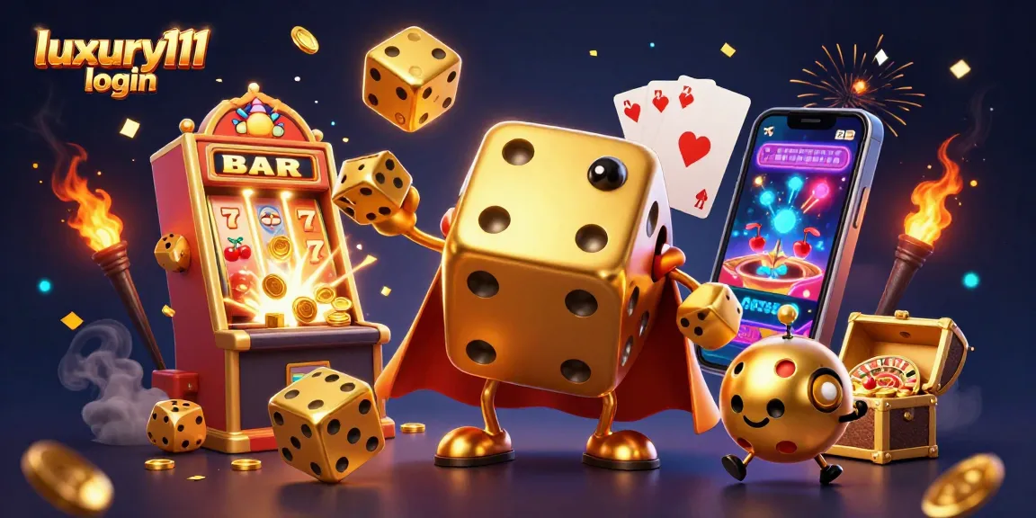 Experience exclusive gaming with luxury111 login at an immersive 3D casino illustration.