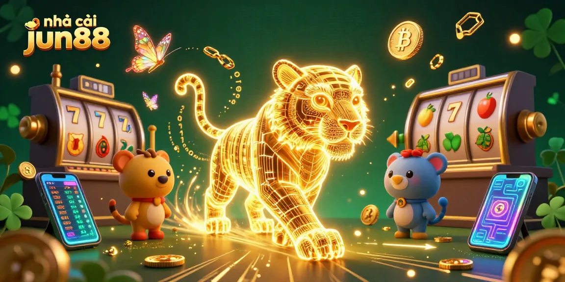 Engage in thrilling gaming experiences with nhà cái jun88, immersing in a vibrant 3D casino environment.