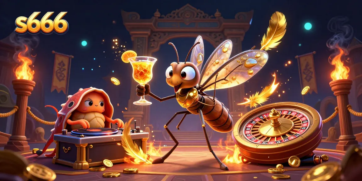 Experience thrilling gameplay at s666 with dynamic casino characters and golden roulette elements.