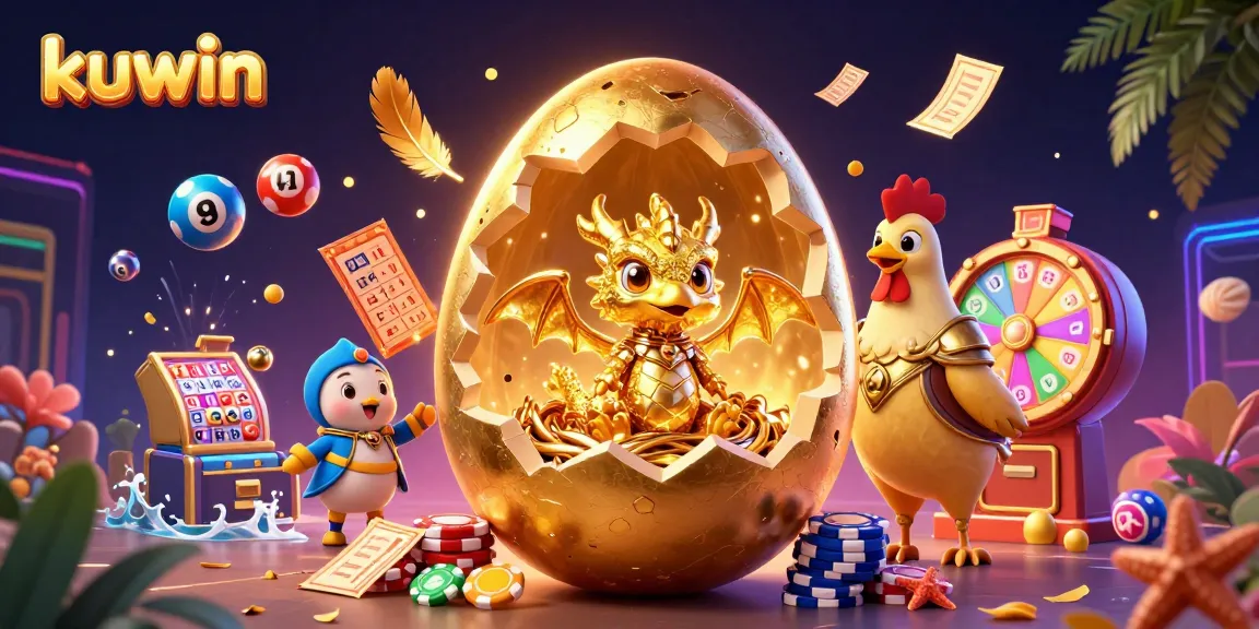 Experience the thrill of winning big at kuwin with golden dragon and vibrant lottery elements.