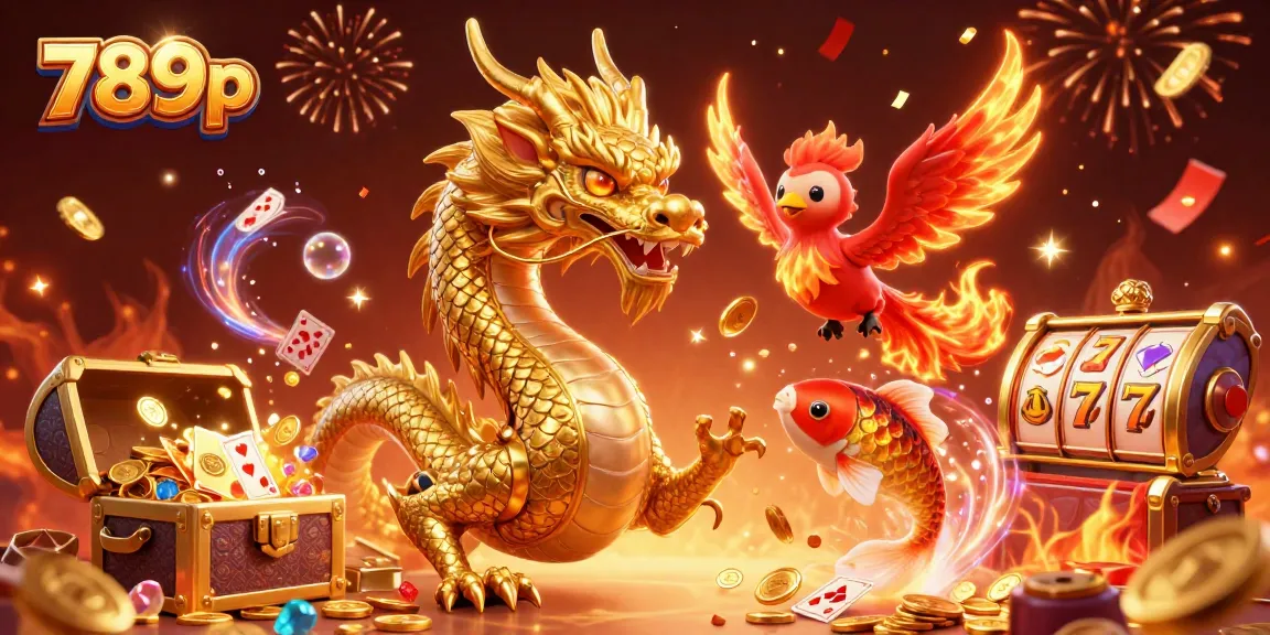 Play and win big with slots at 789p, featuring vibrant characters and casino magic.