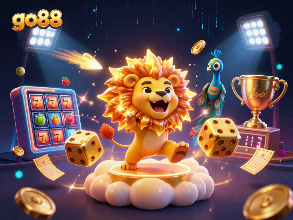 Experience the excitement of go88 casino with vibrant 3D slots and dynamic elements creating an engaging environment.