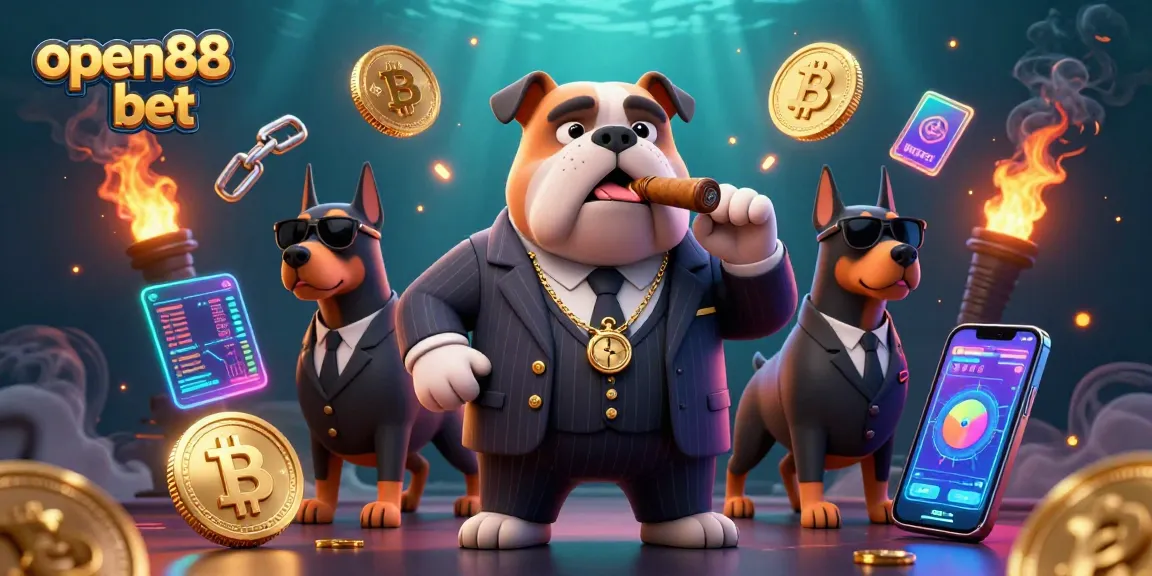 Experience the excitement of open88 bet in this vibrant 3D casino scene with engaging gambling elements.