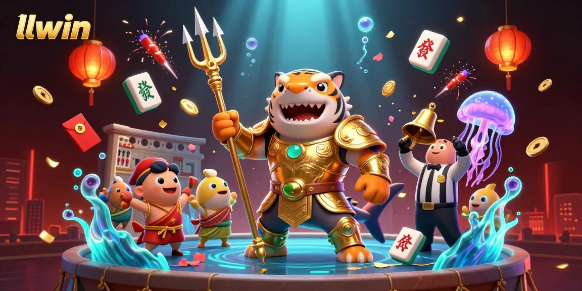 Engage with thrilling gaming at LLWIN while enjoying a dynamic casino scene featuring vibrant characters and elements.