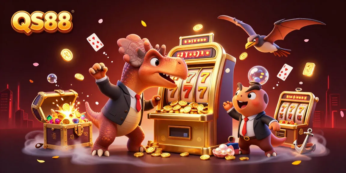 Experience the thrill of winning at QS88 with a dinosaur-themed casino adventure.