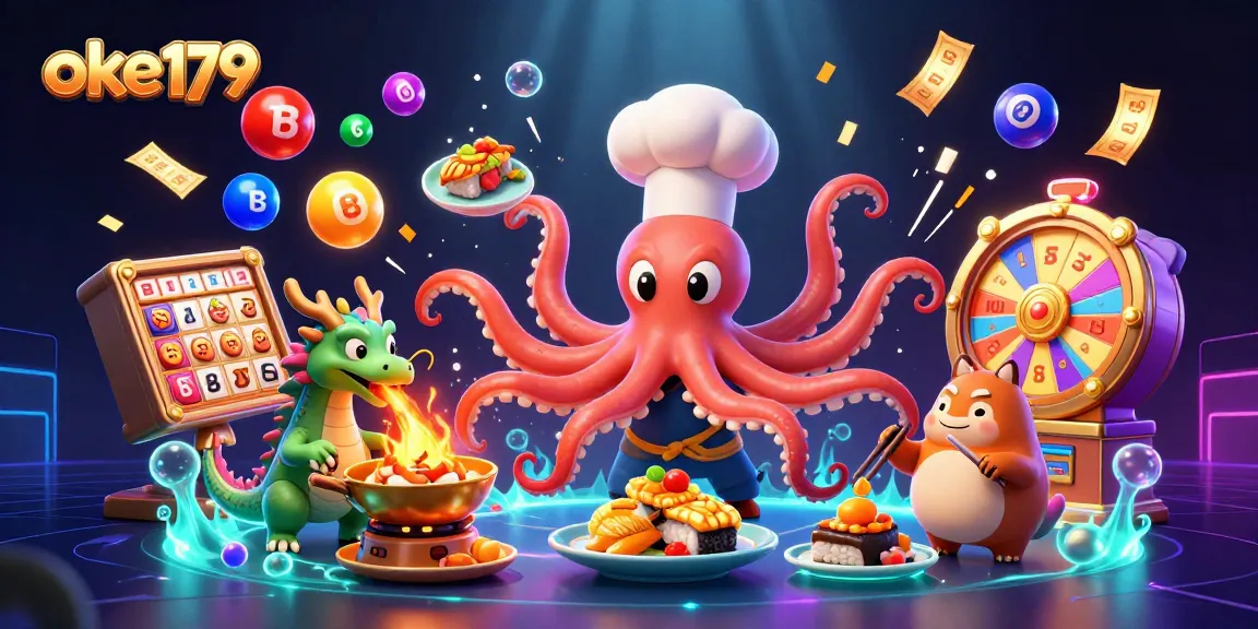 Experience the excitement of oke179 with colorful slot reels, dynamic gaming elements, and vibrant 3D characters in action.