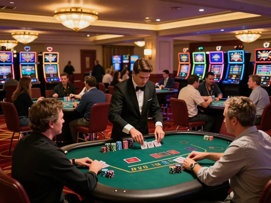 Players enjoying blackjack at LV88 casino with vibrant atmosphere and engaging gameplay