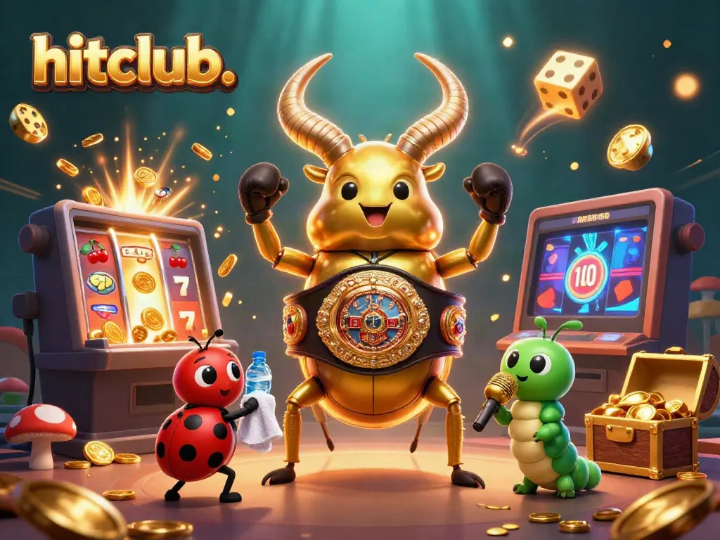 Experience the excitement of hitclub. with a vibrant 3D casino scene featuring our fantastical characters and jackpot elements.