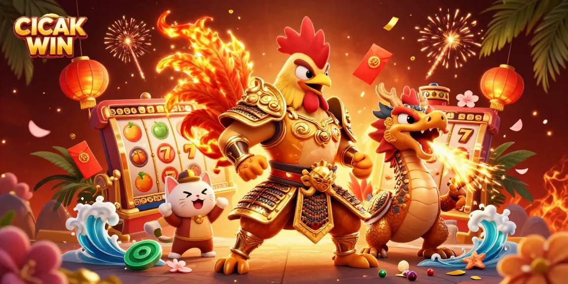 Engage with CICAK WIN's thrilling slot games featuring vibrant characters and game elements.
