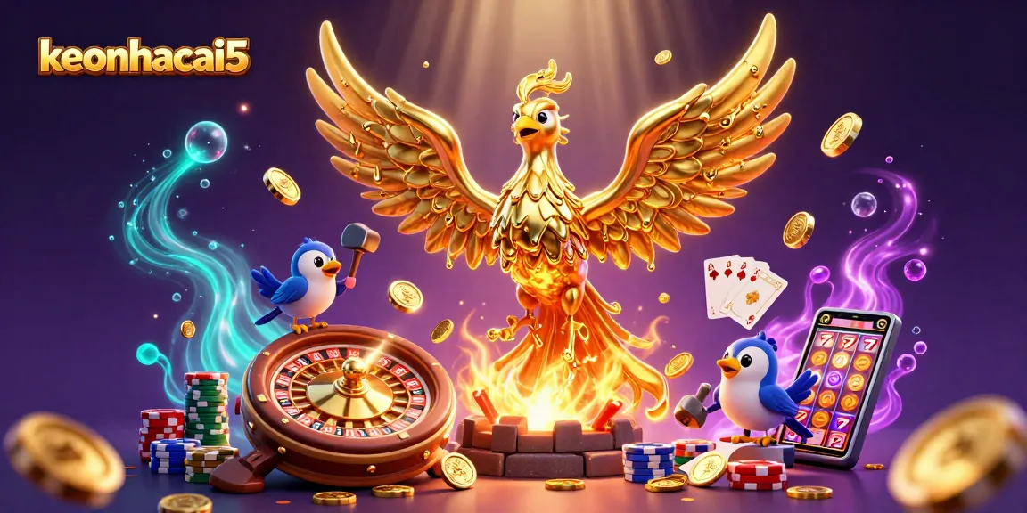 Engage with live betting updates on keonhacai5 featuring vibrant casino elements and golden visuals.