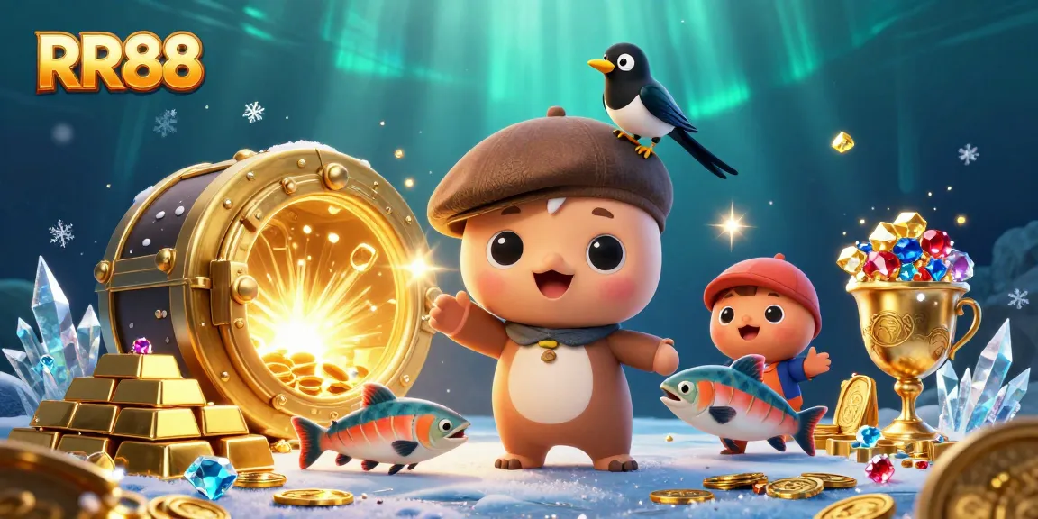 Engage with RR88's vibrant and rewarding casino experience through a captivating 3D illustration.