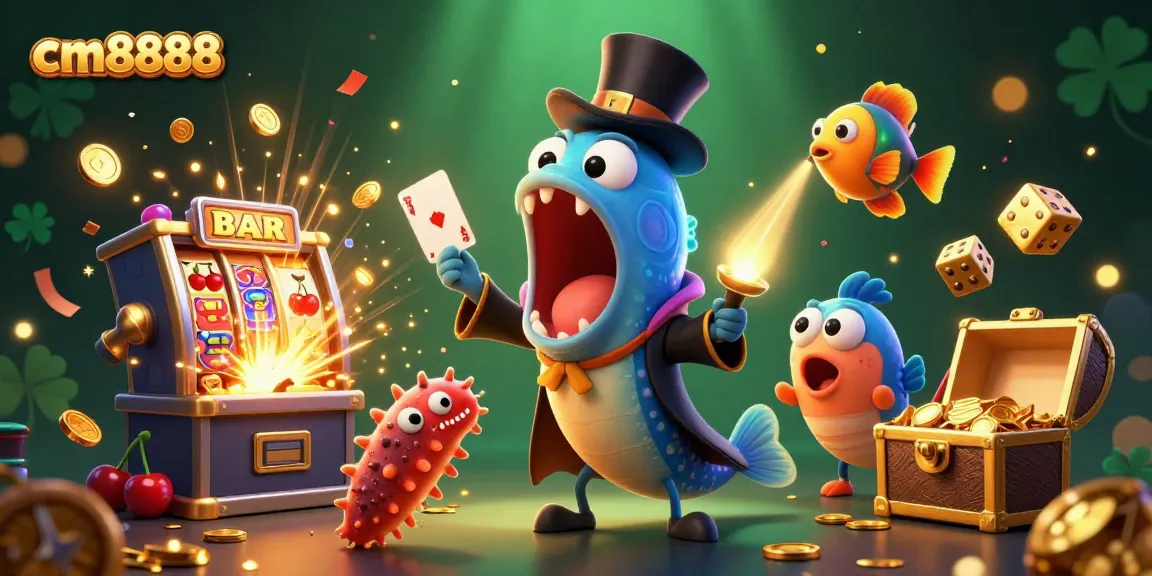 Experience the magic of cm8888 with a dazzling 3D illustration of a deep-sea casino adventure featuring enchanting underwater characters.