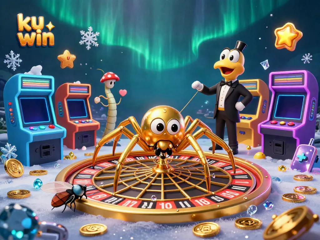 Experience thrilling bets in a vibrant casino landscape with ku win and spinning elements.