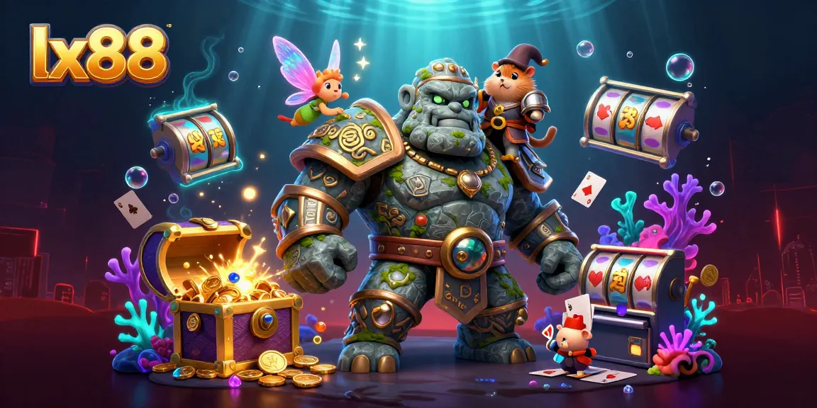 Experience thrilling gameplay with lx88's vibrant 3D casino scene featuring a dynamic guardian and enchanting fairy.