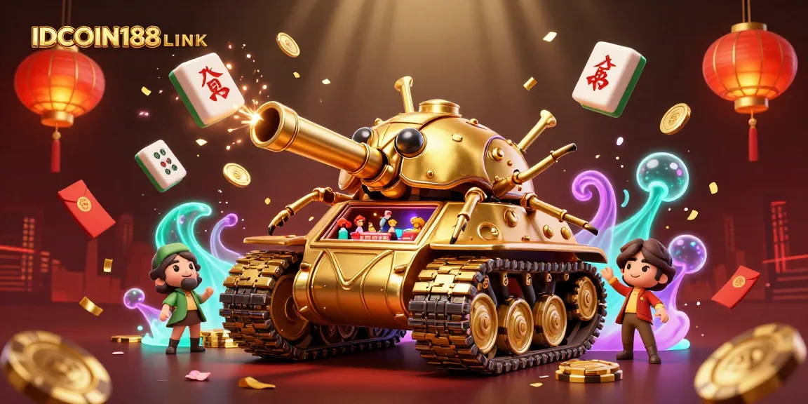 Experience exciting winnings at IDCOIN188 LINK with a vibrant mini-casino inside a golden beetle tank.