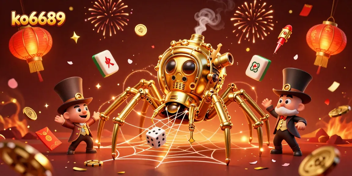 Spin and win with lucky symbols in the vibrant ko6689 casino illustration, showcasing a rich 3D scene.