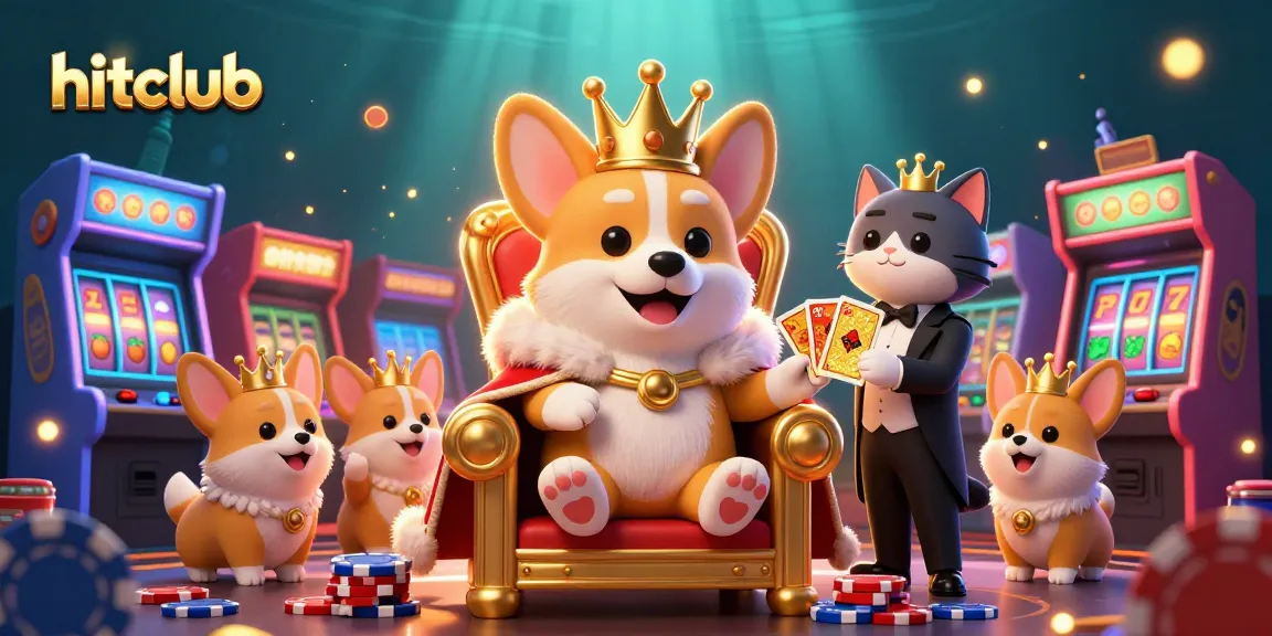 Spin jackpot reels and win big at hitclub with the royal corgi and friends!