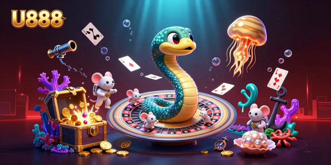 Experience thrilling bets at U888 with a vibrant cosmic casino scene.