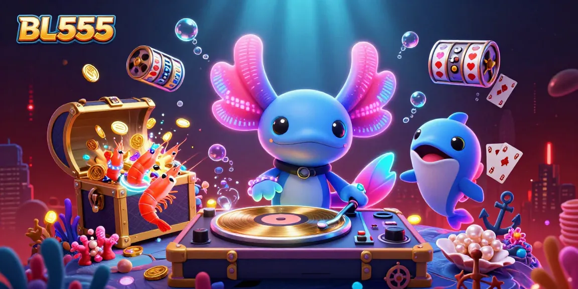 Experience immersive gameplay at BL555 with a vibrant underwater casino scene featuring dynamic characters and elements.