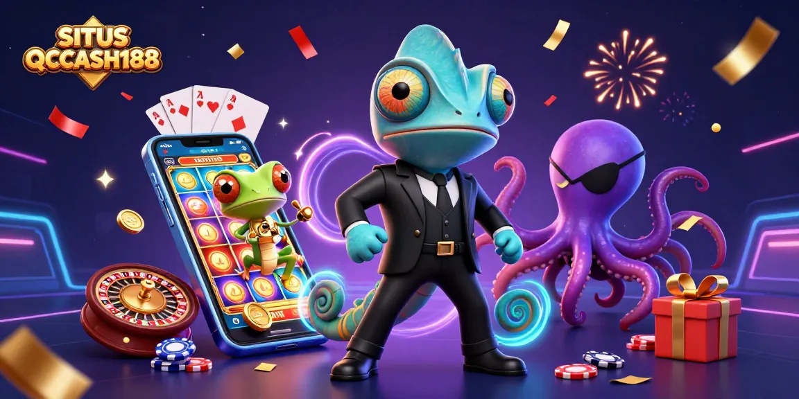 Experience the excitement of SITUS QQCASH188 with vibrant gaming elements and dynamic characters.